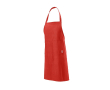 Tablier en coton recyclé à tour de cou 180 g/m² couleur rouge
