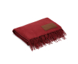 Couverture RPET extra douce à patch personnalisable 180 g/m² couleur bordeaux