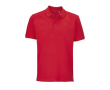 Polo unisexe en 100% coton bio avec 2 boutons SOL'S Pegase 210 g/m² couleur rouge