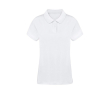Polo femme blanc 100% coton avec 2 boutons assortis 220 g/m² couleur blanc