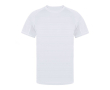 T-shirt technique unisexe 100% polyester motif rayé 135 g/m² couleur blanc