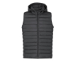 Gilet imperméable 100% RPET avec capuche réglable couleur noir