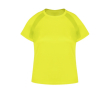 T-shirt technique femme 100% polyester respirant 135 g/m² couleur jaune