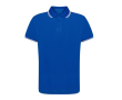 Polo respirant polyester col et détails manches 180 g/m² couleur bleu
