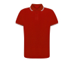 Polo respirant polyester col et détails manches 180 g/m² couleur rouge