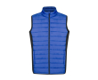 Gilet softshell et polyester avec détails noirs sur le côté couleur bleu