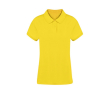 Polo femme 100% coton Ring Spun avec 2 boutons 220 g/m² couleur jaune
