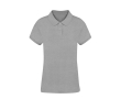 Polo femme 100% coton Ring Spun avec 2 boutons 220 g/m² couleur gris