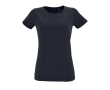 T-shirt femme à imprimer avec logo couleur bleu marine