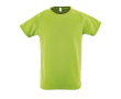 T-shirt imprimé avec logo pour enfant couleur vert clair