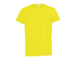 T-shirt imprimé avec logo pour enfant couleur jaune fluorescent