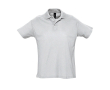 Polo en coton personnalisé avec la marque couleur gris clair chiné