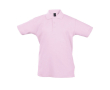 Polo en coton personnalisé avec la marque couleur rose
