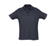 Polo en coton personnalisé avec la marque couleur bleu marine
