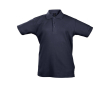 Polo floqué pour enfant en 100% coton couleur bleu marine