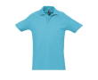 Polo avec logo pour la publicité couleur cyan