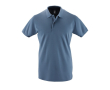 Polo floqué 100% coton pour marque couleur bleu pétrole