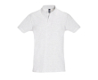 Polo floqué 100% coton pour marque couleur gris clair chiné