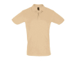 Polo floqué 100% coton pour marque couleur beige