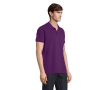 Polo logoté en coton biologique couleur bordeaux
