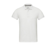 Polo unisexe en coton et polyester recyclé 200 g/m² Elevate NXT couleur blanc