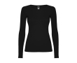 T-shirt pour femme en 100% coton en tricot 160 g/m² Roly couleur noir
