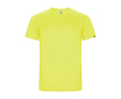 T-shirt technique en 50% polyester recyclé pour enfants 135 g/m² Roly couleur jaune fluorescent