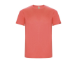 T-shirt technique en 50% polyester recyclé pour enfants 135 g/m² Roly couleur corail