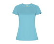 T-shirt technique en 50% polyester recyclé pour femme 135 g/m² Roly couleur turquoise