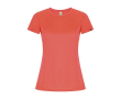 T-shirt technique en 50% polyester recyclé pour femme 135 g/m² Roly couleur corail