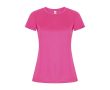 T-shirt technique en 50% polyester recyclé pour femme 135 g/m² Roly couleur fuchsia fluorescent