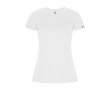 T-shirt technique en 50% polyester recyclé pour femme 135 g/m² Roly couleur blanc