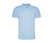 Polo technique pour enfant en tricot piqué polyester150 g/m² Roly couleur bleu ciel