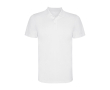 Polo technique en tricot piqué polyester pour homme 150 g/m² Roly couleur blanc