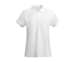 Polo 100% coton biologique en tricot piqué pour femme 210 g/m² Roly couleur blanc