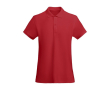 Polo 100% coton biologique en tricot piqué pour femme 210 g/m² Roly couleur rouge