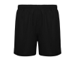 Short de sport 100% polyester unisexe 140 g/m² Roly couleur noir
