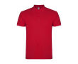 Polo homme en coton tricot piqué à manches courtes 200 g/m² Roly couleur rouge
