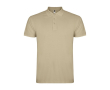 Polo homme en coton tricot piqué à manches courtes 200 g/m² Roly couleur sable