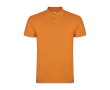 Polo homme en coton tricot piqué à manches courtes 200 g/m² Roly couleur orange