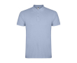 Polo homme en coton tricot piqué à manches courtes 200 g/m² Roly couleur bleu gris
