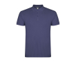 Polo homme en coton tricot piqué à manches courtes 200 g/m² Roly couleur bleu jean