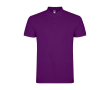 Polo homme en coton tricot piqué à manches courtes 200 g/m² Roly couleur mauve