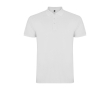 Polo homme en coton tricot piqué à manches courtes 200 g/m² Roly couleur blanc
