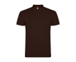 Polo homme en coton tricot piqué à manches courtes 200 g/m² Roly couleur marron foncé