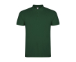Polo homme en coton tricot piqué à manches courtes 200 g/m² Roly couleur vert bouteille
