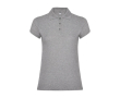 Polo en tricot piqué 100% coton pour femme 200 g/m² Roly couleur gris clair chiné