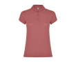 Polo en tricot piqué 100% coton pour femme 200 g/m² Roly couleur rouge désaturé