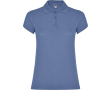 Polo en tricot piqué 100% coton pour femme 200 g/m² Roly couleur bleu riviera