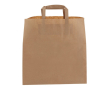Grand sac en papier kraft avec anses en papier et certification FSC couleur marron
